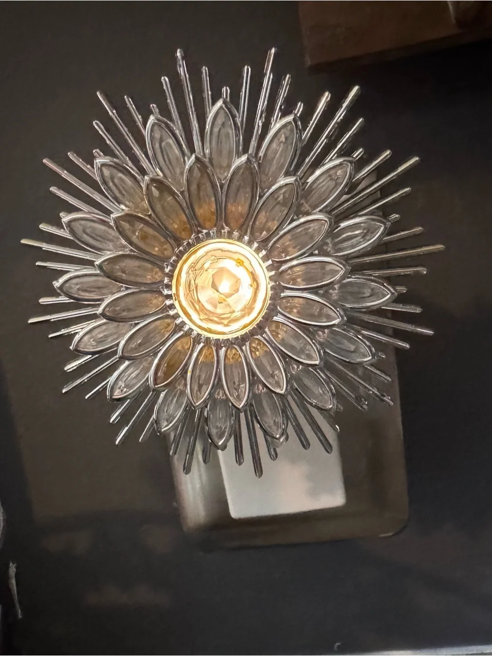 Sunburst Gems Bath and BOdy works fragrance plug in nightlight silver beauty
